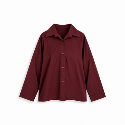 CHEMISE OVERSIZE BORDEAUX