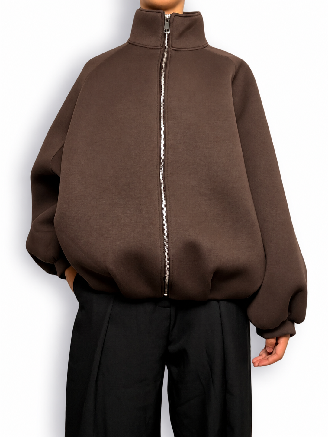 VESTE OVERSIZE MARRON