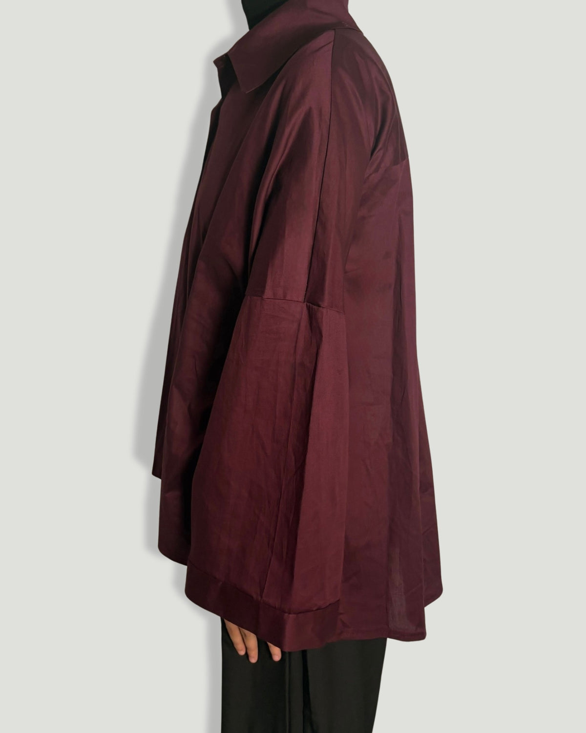 CHEMISE OVERSIZE BORDEAUX