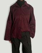 CHEMISE OVERSIZE BORDEAUX
