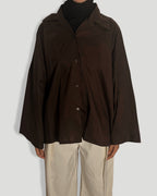 CHEMISE OVERSIZE MARRON