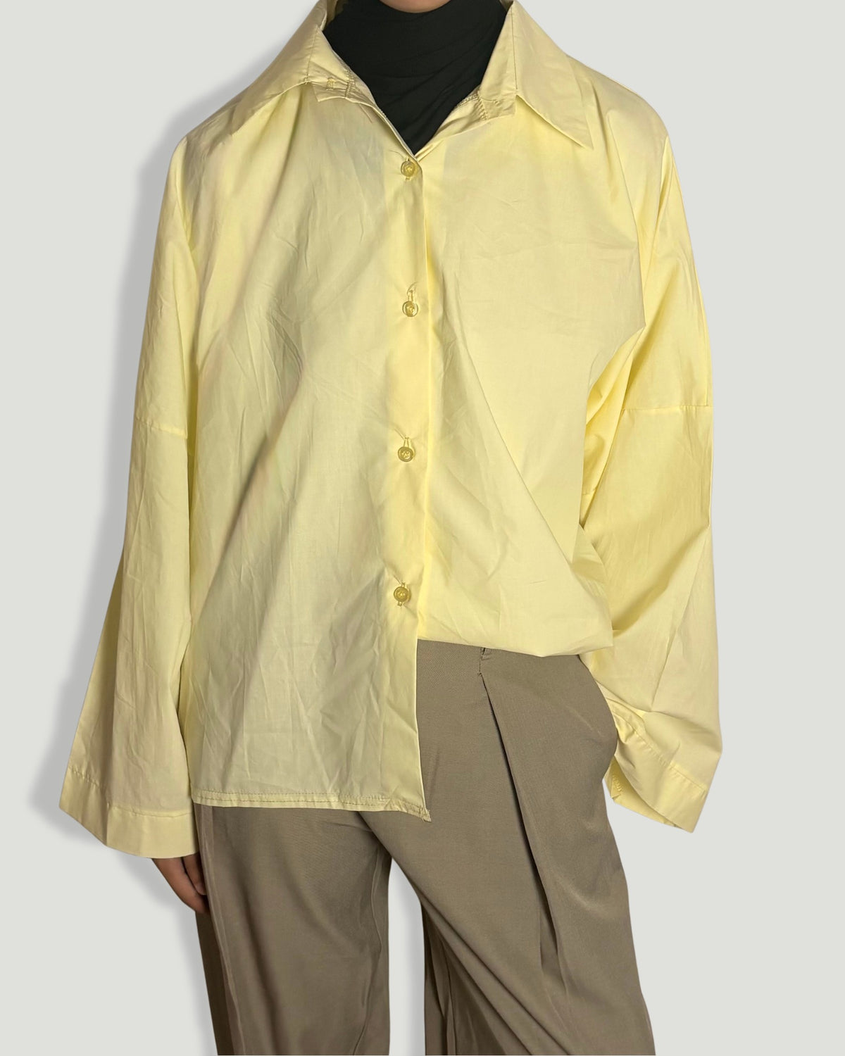 CHEMISE OVERSIZE JAUNE