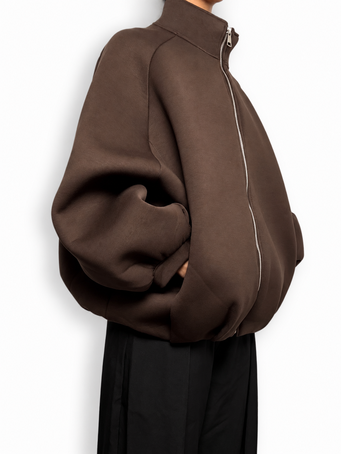 VESTE OVERSIZE MARRON
